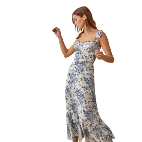 Reformation Nikita Dress in Pompadour - Picture 3 of 13